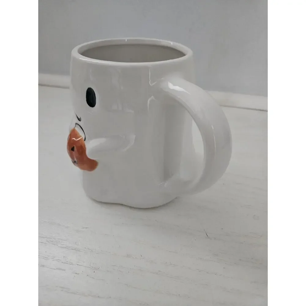 Cracker Barrel Halloween Ghost With Pumpkin‎  Ceramic Mug 2023 New